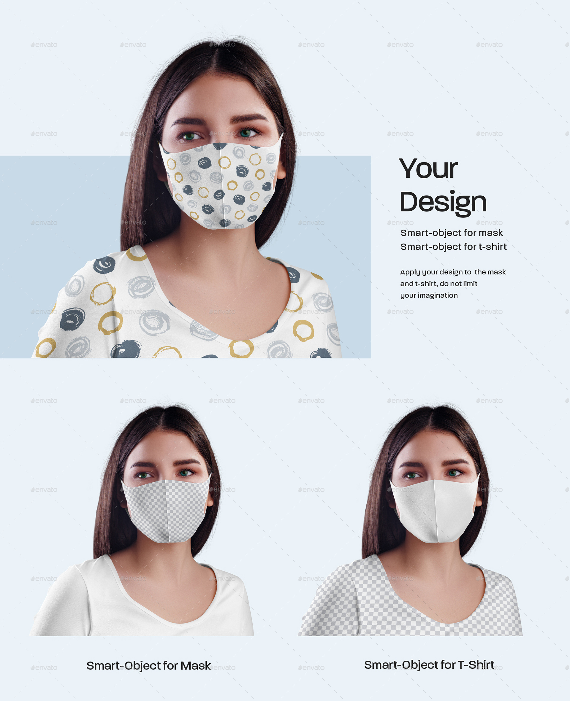6 Mockups Face Mask by Oleg_Design GraphicRiver